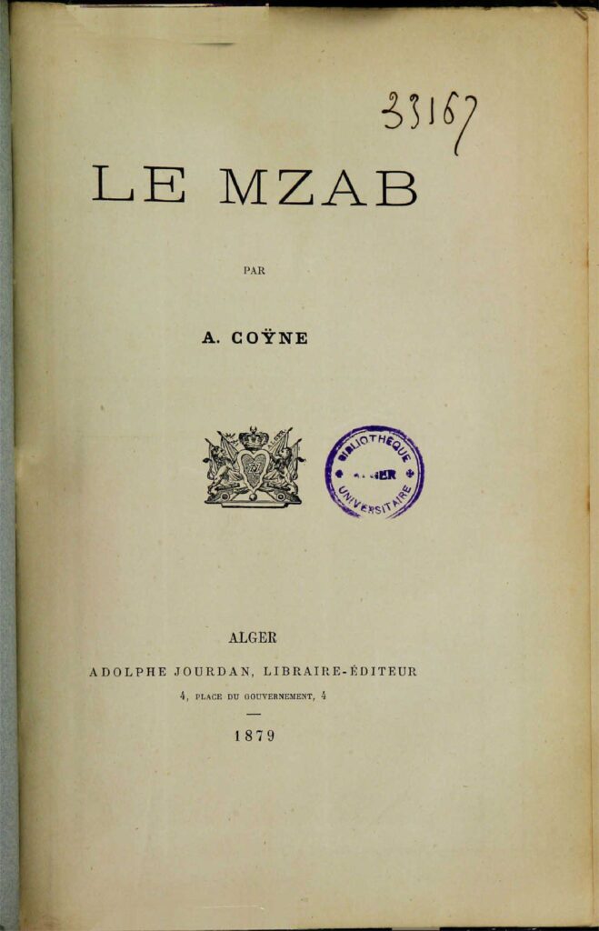 Le Mzab Par André Coyne