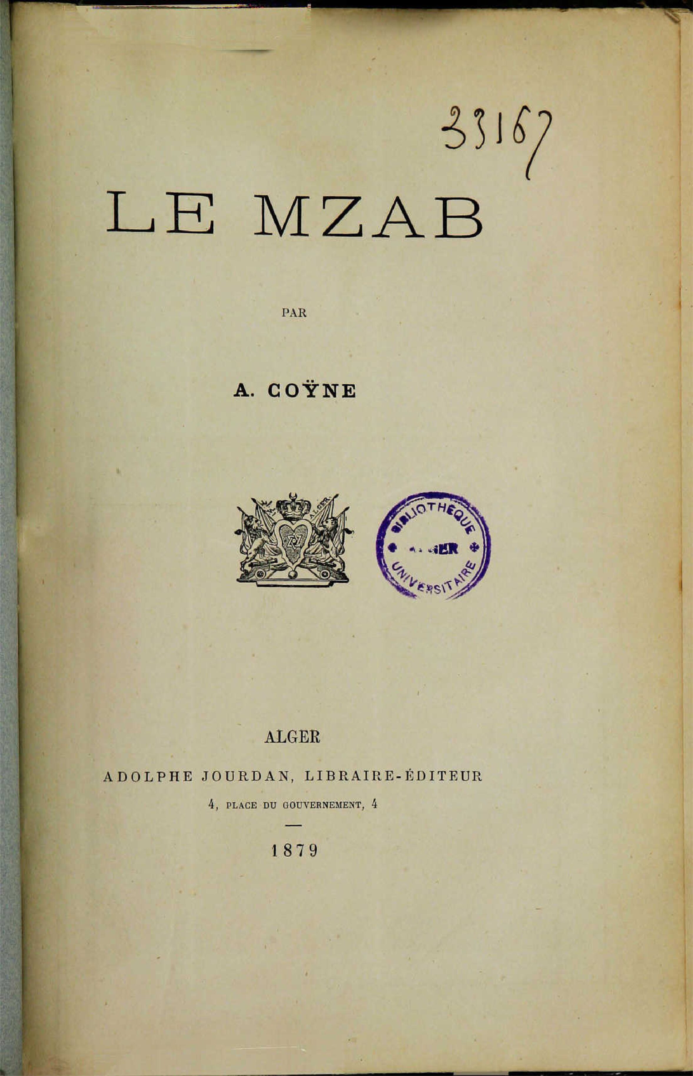 Le Mzab Par André Coyne