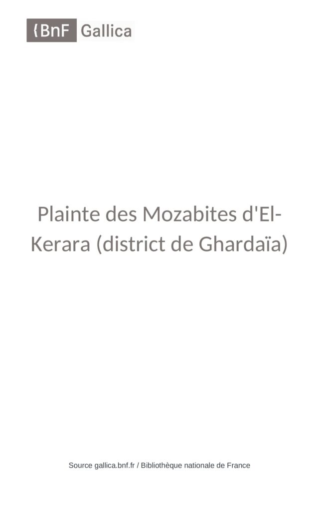 Plainte_des_Mozabites_d'El-Kerara